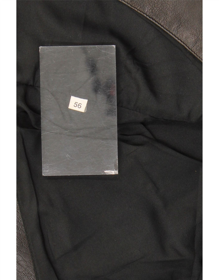 Męska kamizelka skórzana VINTAGE IT 56 XL brązowa