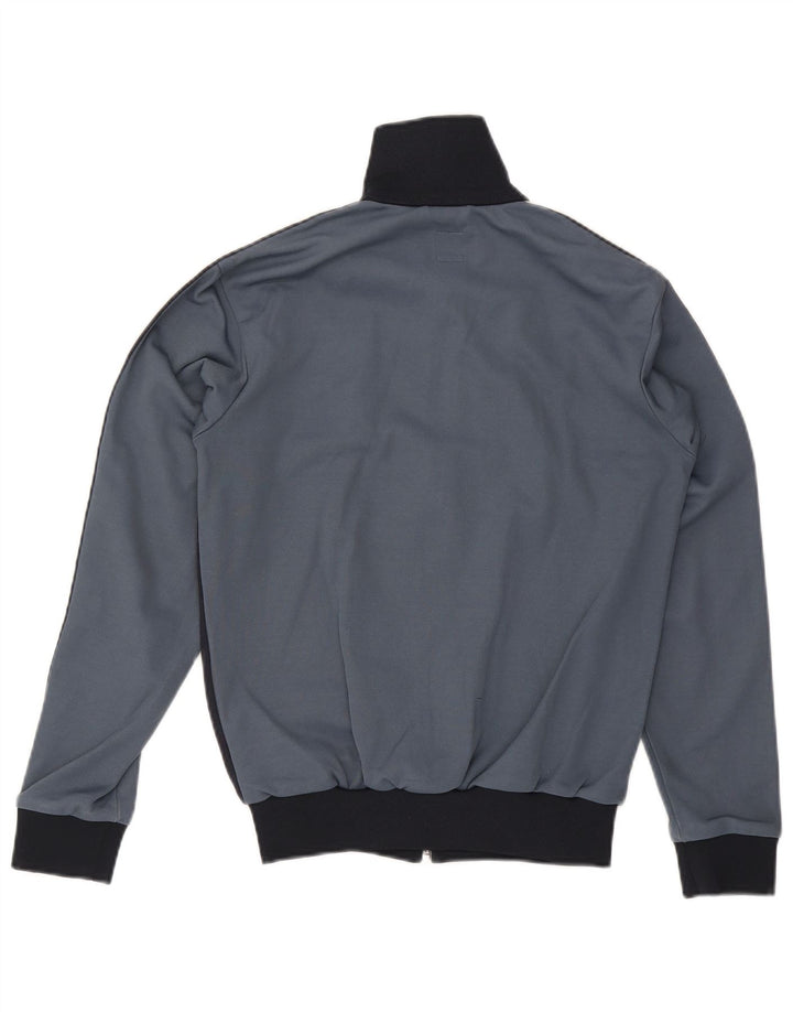 Adidas Męska bluza dresowa, mała, granatowa, z blokami kolorów, bawełniana
