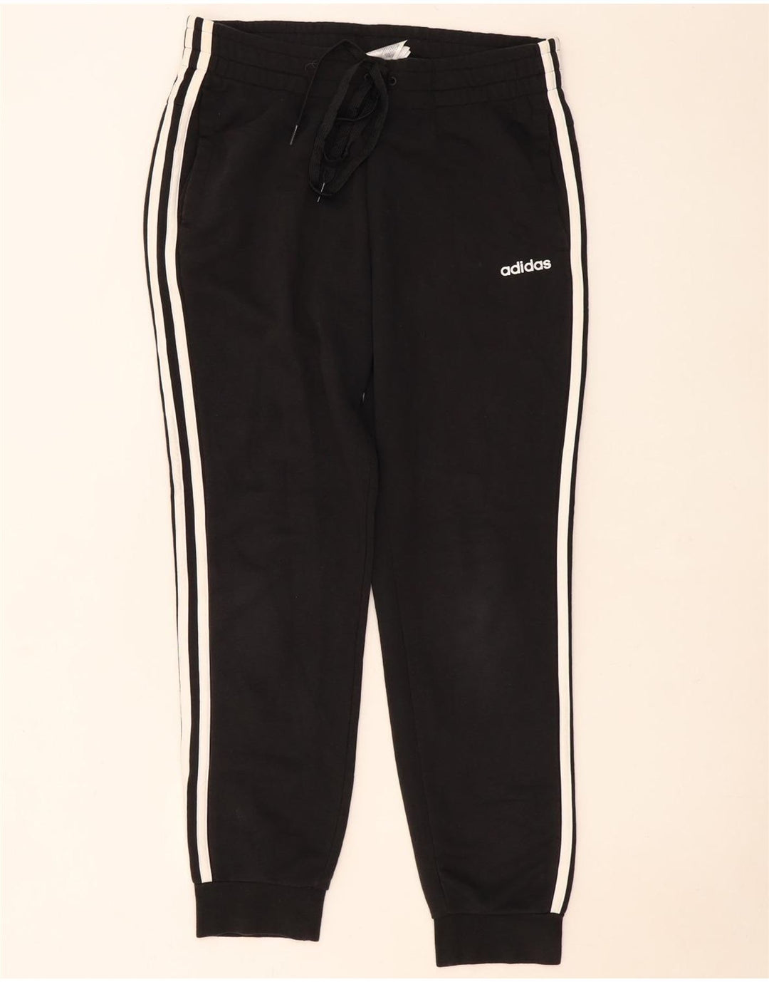Damskie spodnie dresowe Adidas Joggers UK 12/14 Średnia czarna bawełna