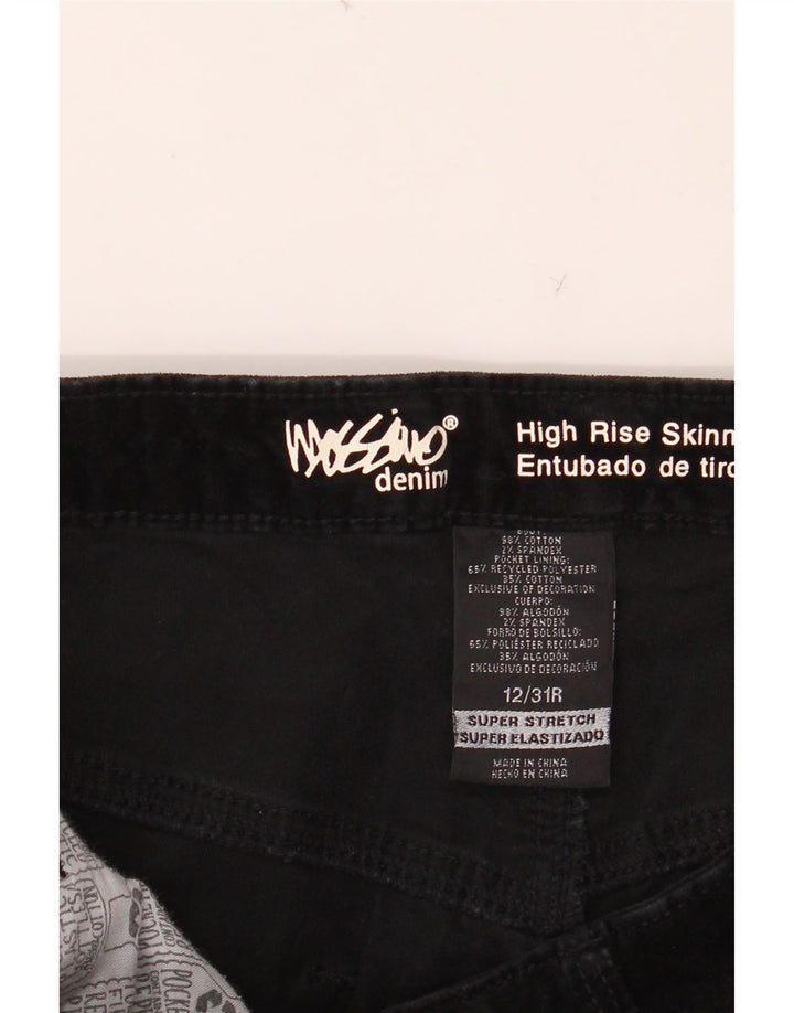 Damskie spodnie typu skinny z wysokim stanem MOSSIMO US 12 Large W31 L29 Black