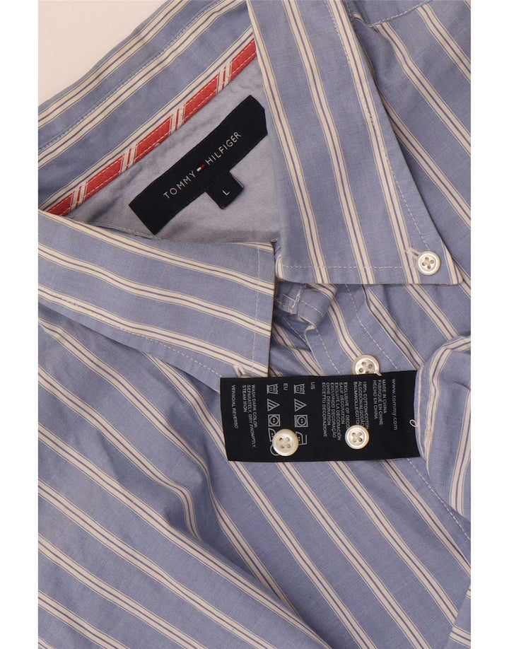 Koszula męska Tommy Hilfiger, duża, bawełniana w niebieskie paski