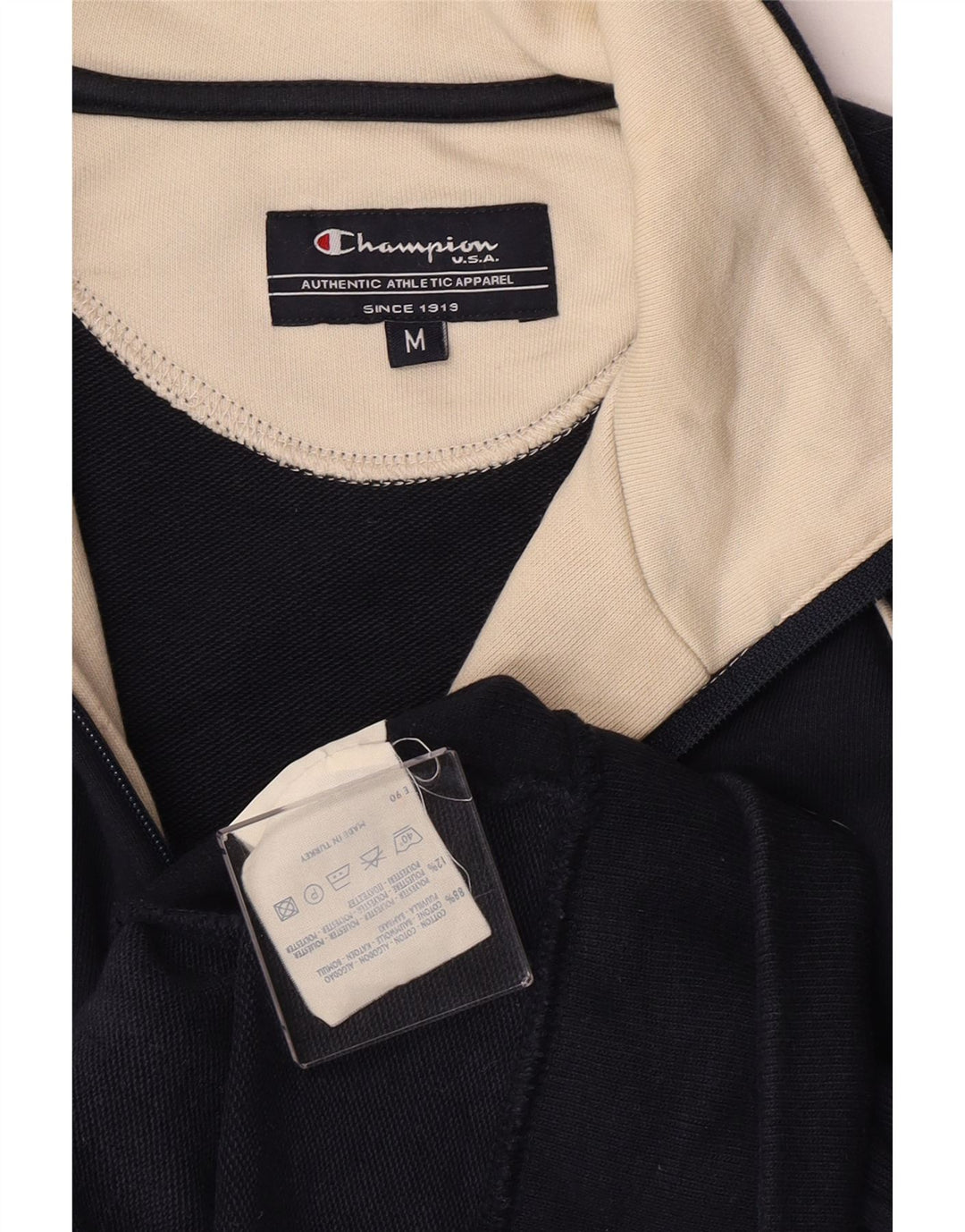 Damska kurtka dresowa Champion UK 14, średnia, granatowa, bawełniana