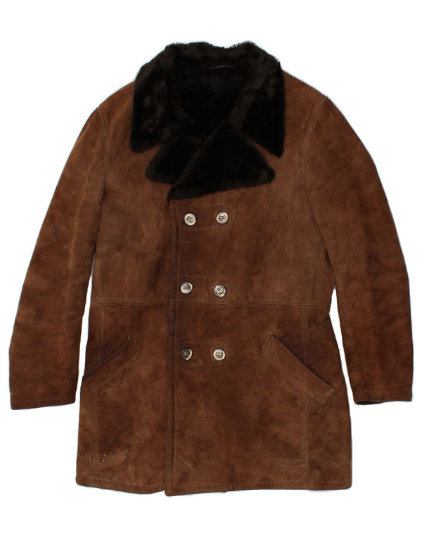 Płaszcz damski VINTAGE IT 52 2XL brązowy