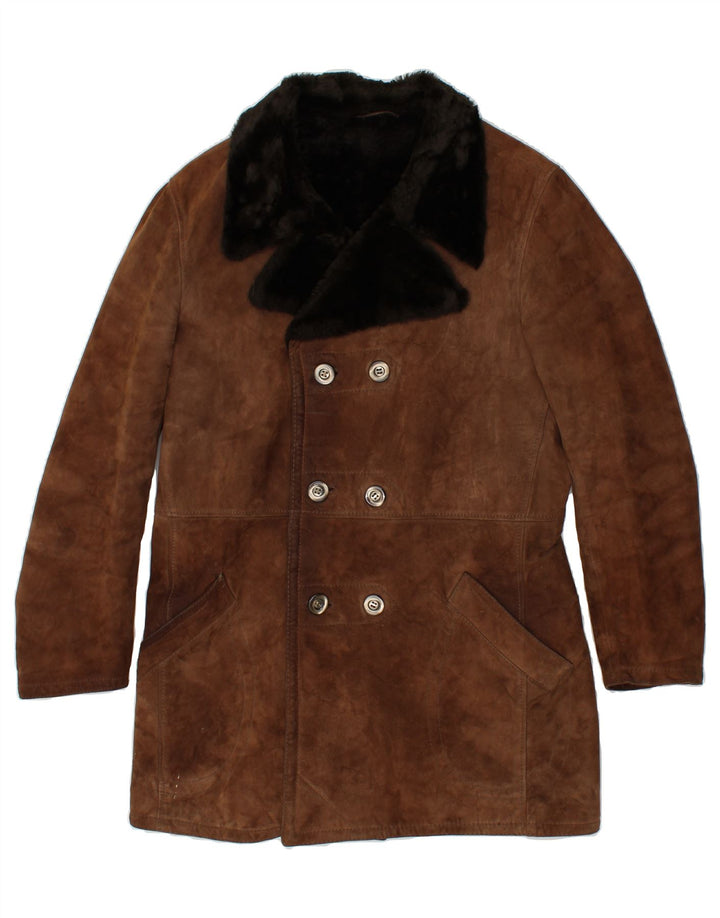 Płaszcz damski VINTAGE IT 52 2XL brązowy