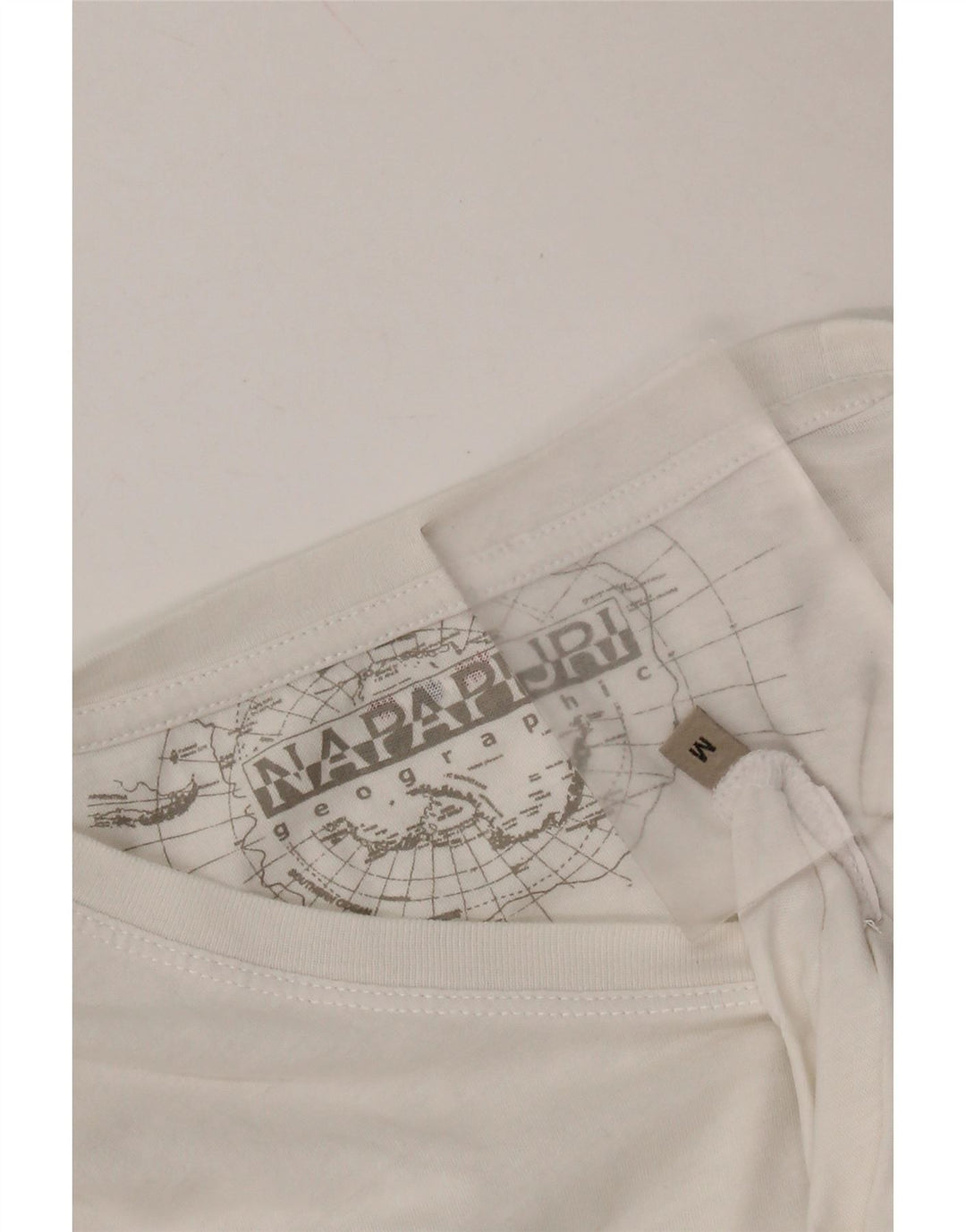 T-shirt damski NAPAPIJRI Geographic Graphic Top UK 14 Średni biały