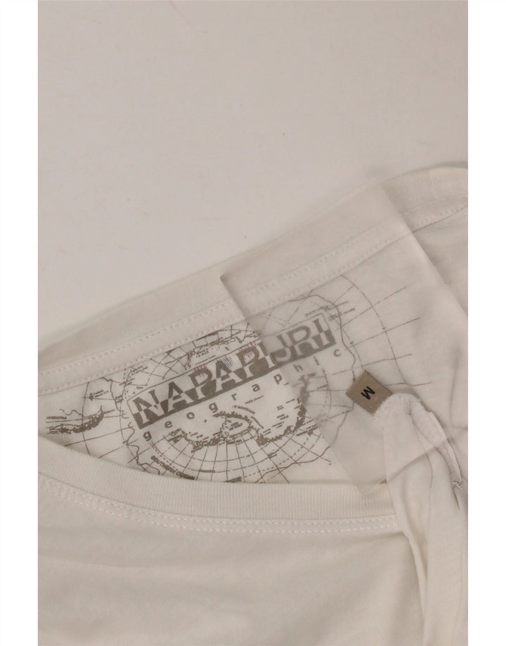 T-shirt damski NAPAPIJRI Geographic Graphic Top UK 14 Średni biały