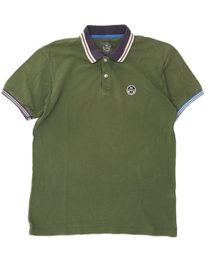 Męska koszulka polo North Sails XL, zielona, bawełniana