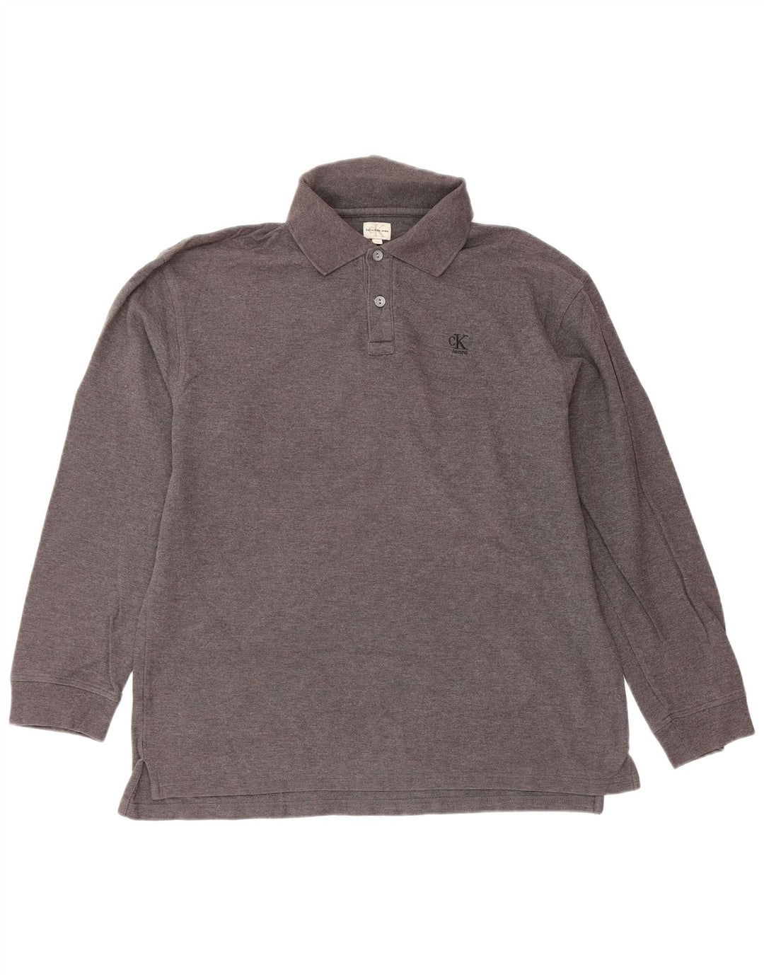 Chłopięca koszulka polo z długim rękawem CALVIN KLEIN JEANS, 15-16 lat, szara