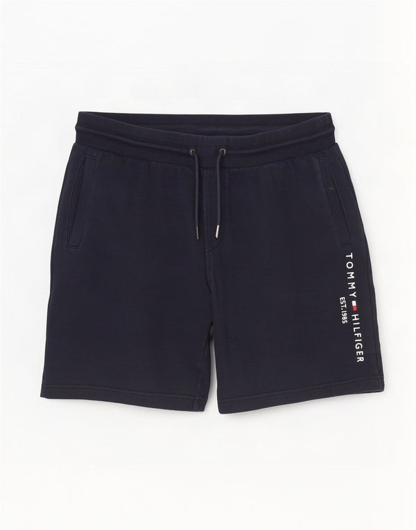Męskie spodenki sportowe Tommy Hilfiger z grafiką, duże, granatowe, bawełniane