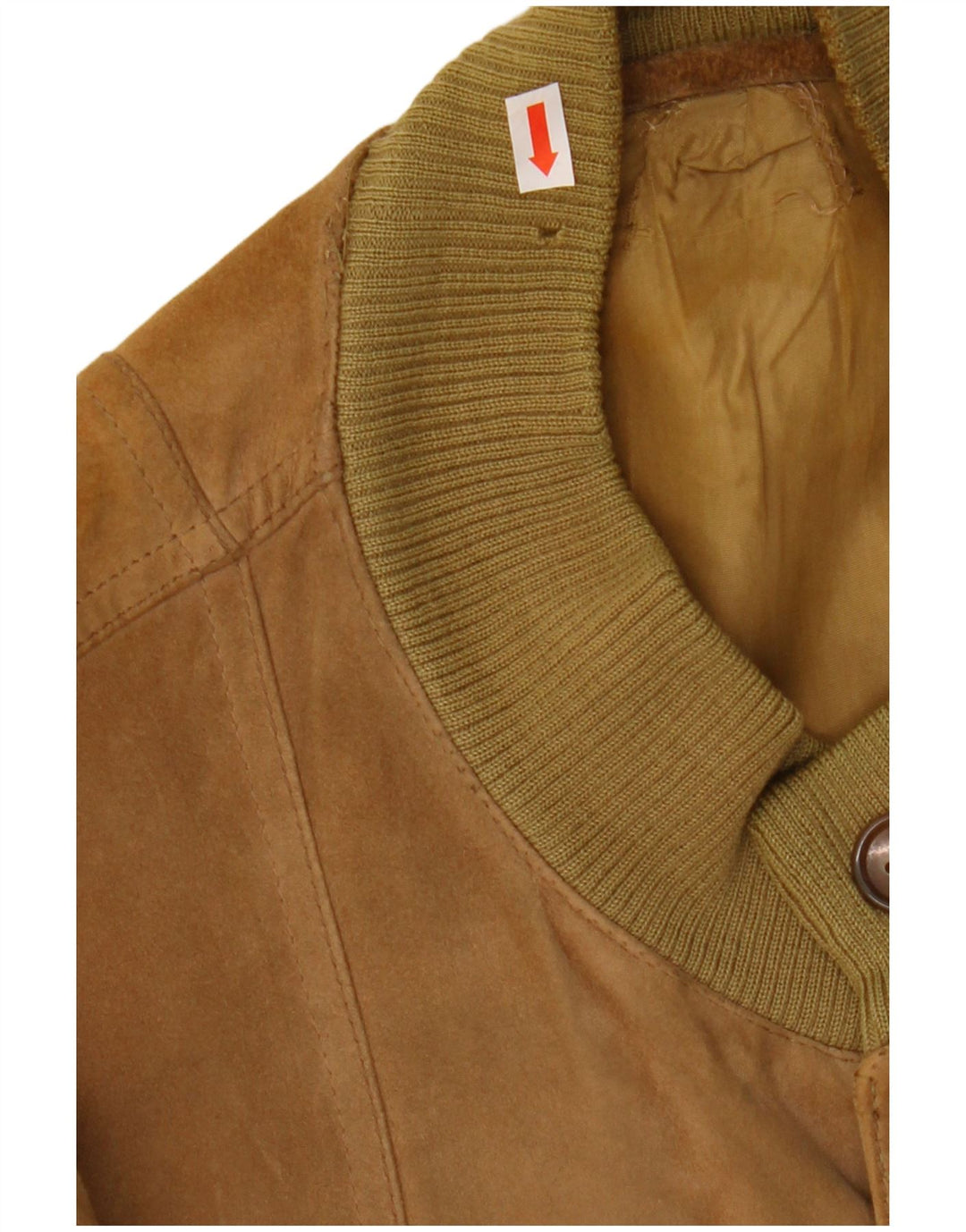 Vintage męska zamszowa kurtka bomber IT 50 duża beżowa skóra