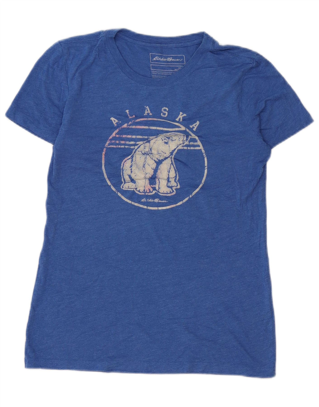 Damska koszulka z grafiką Eddie Bauer Alaska Top UK 10, mały, niebieski poliester