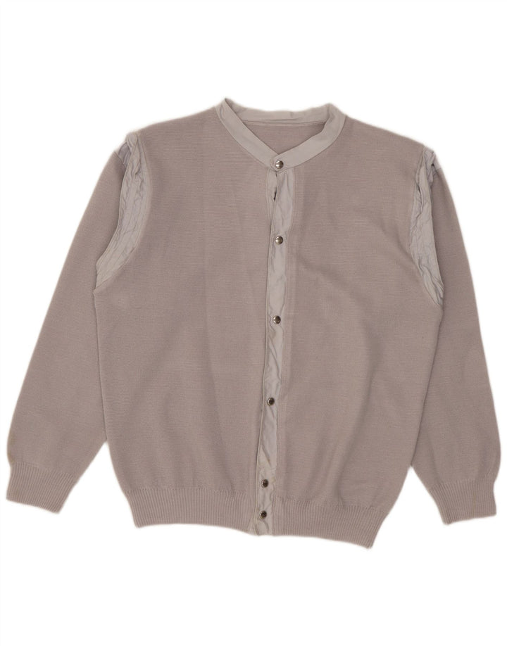 Sweter damski w stylu vintage, UK 12, średni szary