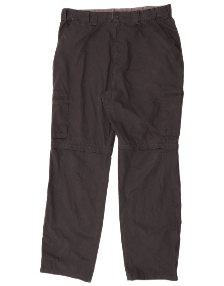 Męskie proste spodnie cargo Mountain Warehouse W36 L31 Czarny poliester