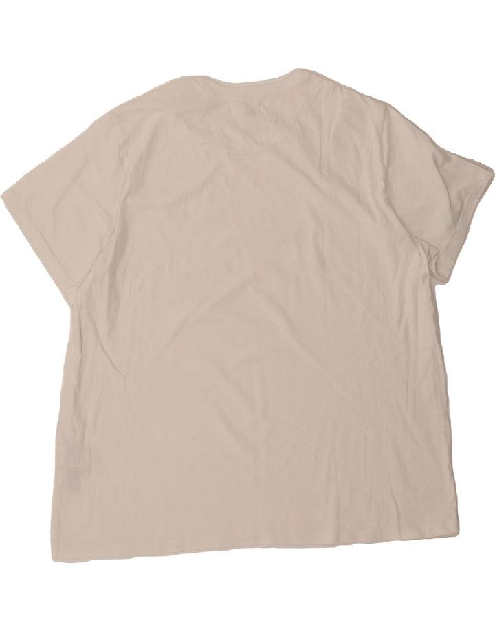 LEVI'S Mens Standard T-Shirt Top 2XL White Cotton Vintage Levi's and Second-Hand Levi's from Messina Hembry 