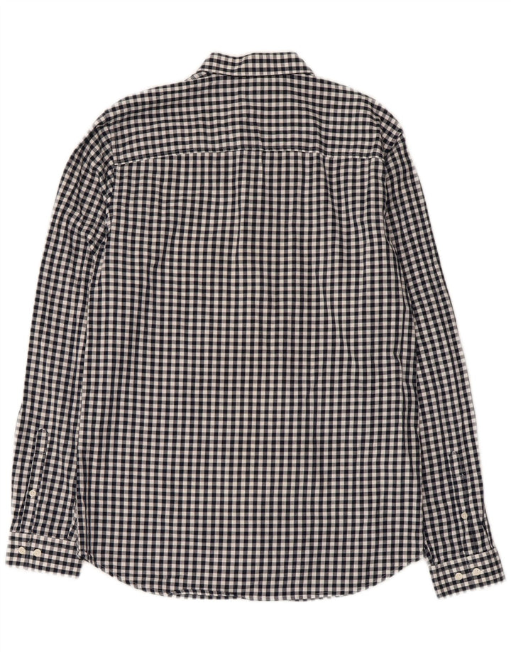 Koszula męska Jack & Jones, średnia, granatowa, bawełniana kratka