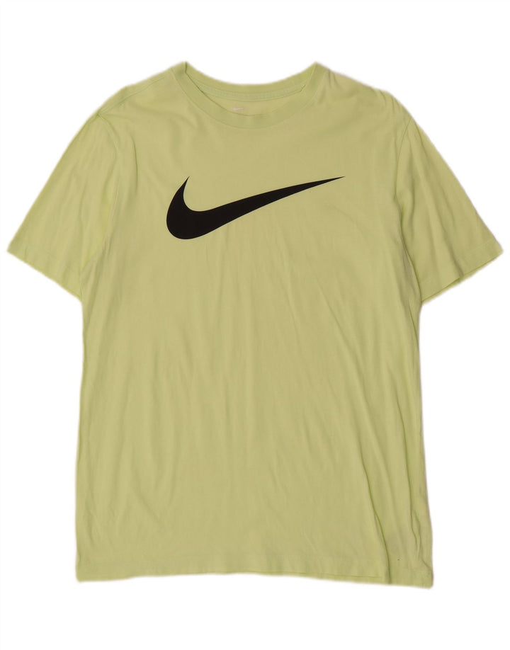Męski T-shirt z grafiką Nike, bawełniany, średni zielony
