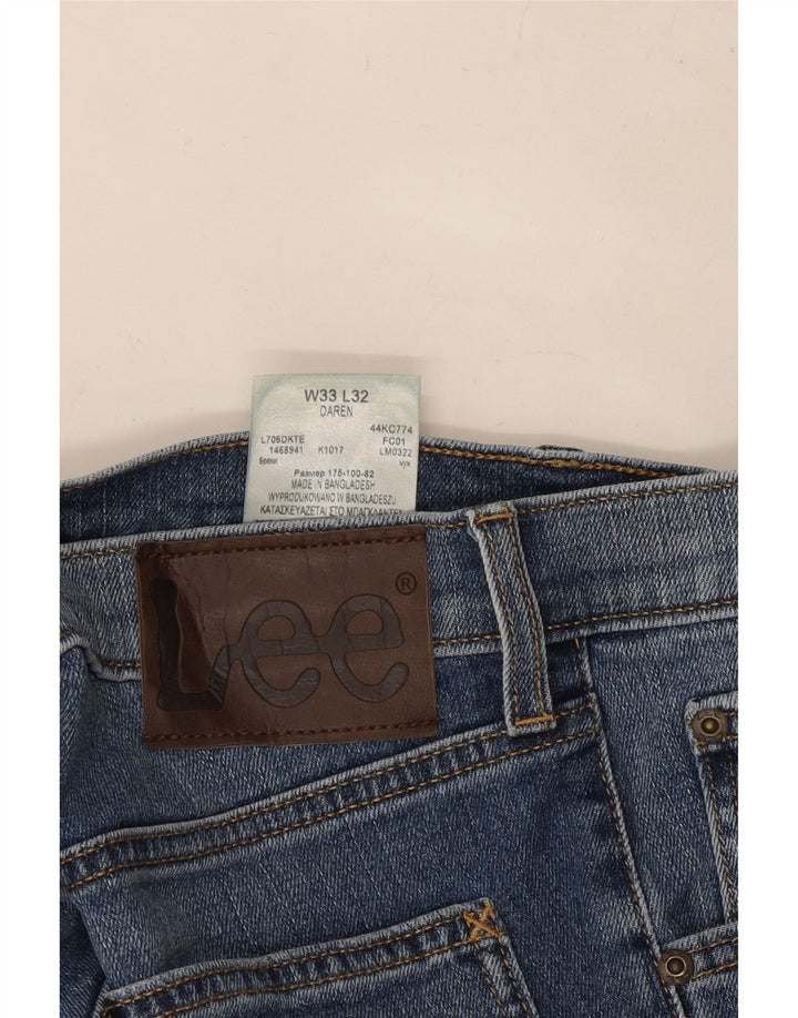 Damskie jeansy LEE Daren Straight W33 L32 Niebieskie bawełniane