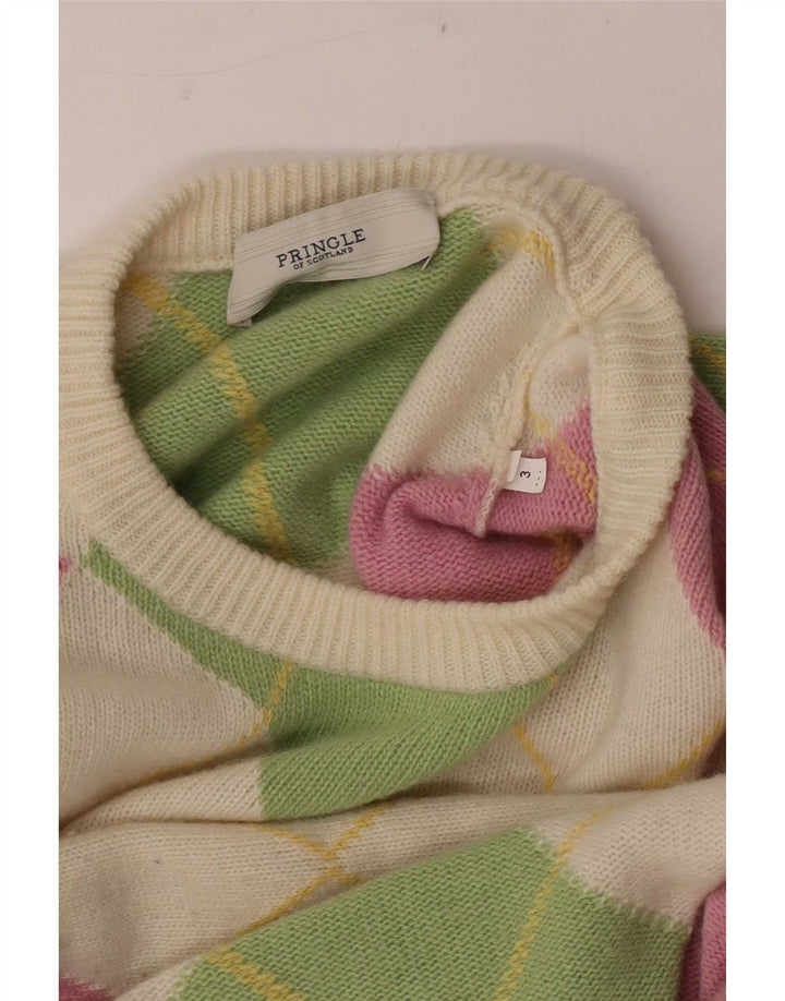 Pringle Męski sweter z okrągłym dekoltem Średni wielobarwny Argyle/Diament