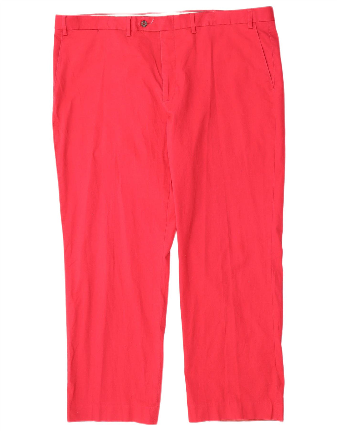Marks & Spencer Damskie proste spodnie garniturowe W42 L29 Czerwone bawełniane