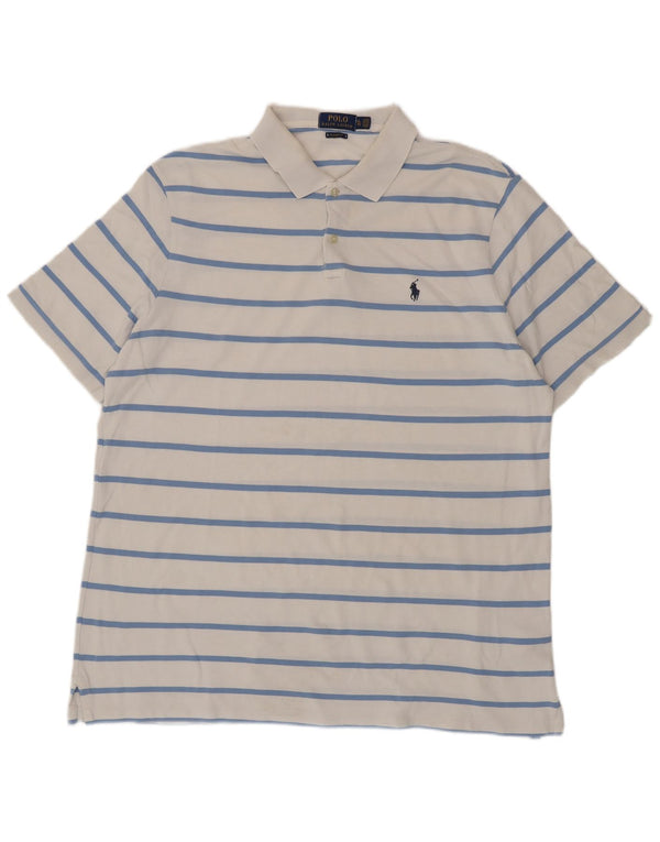 Koszula męska Polo Ralph Lauren o klasycznym kroju XL, bawełniana w białe paski