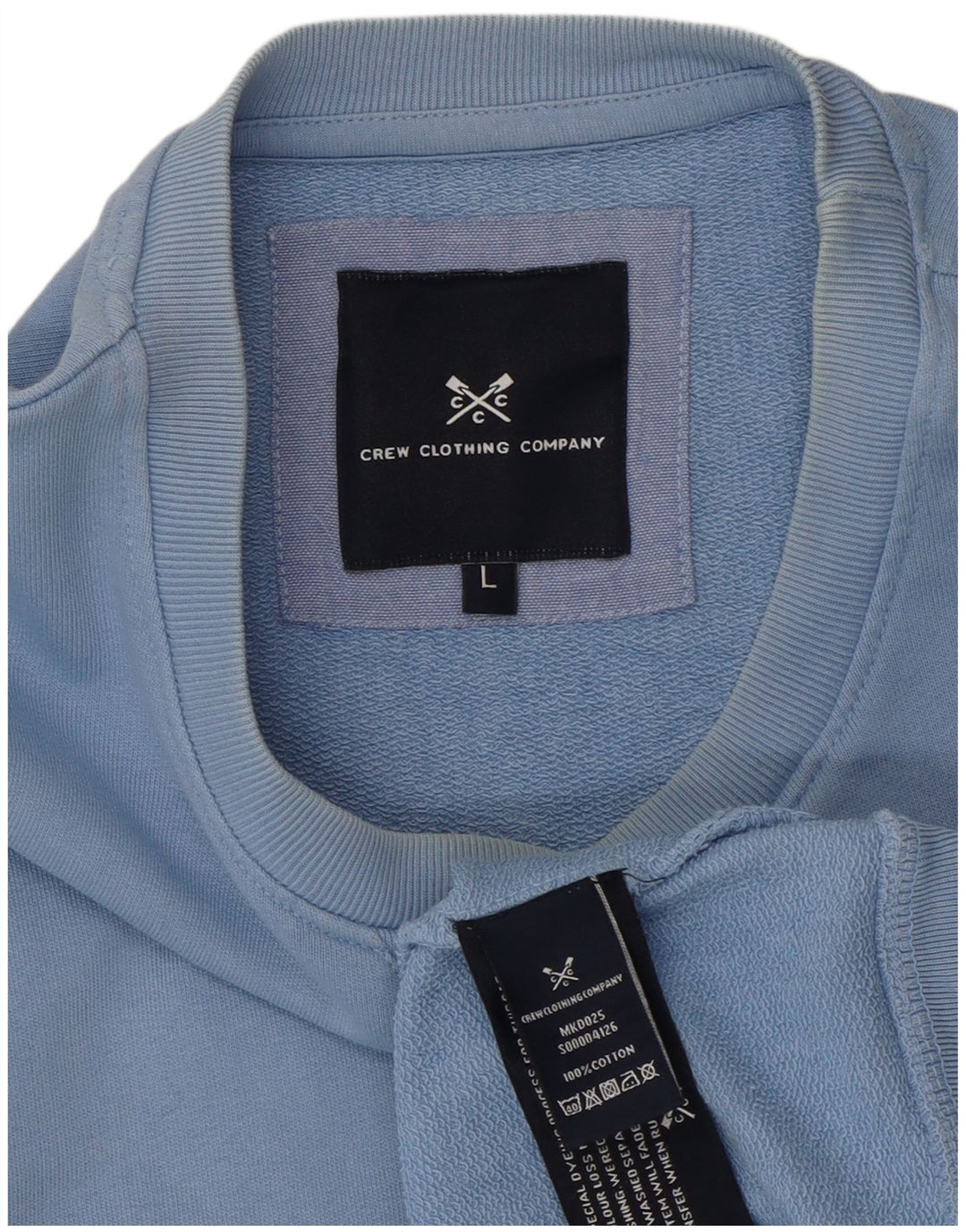 Crew Clothing Męska bluza z kapturem, duża niebieska bawełna