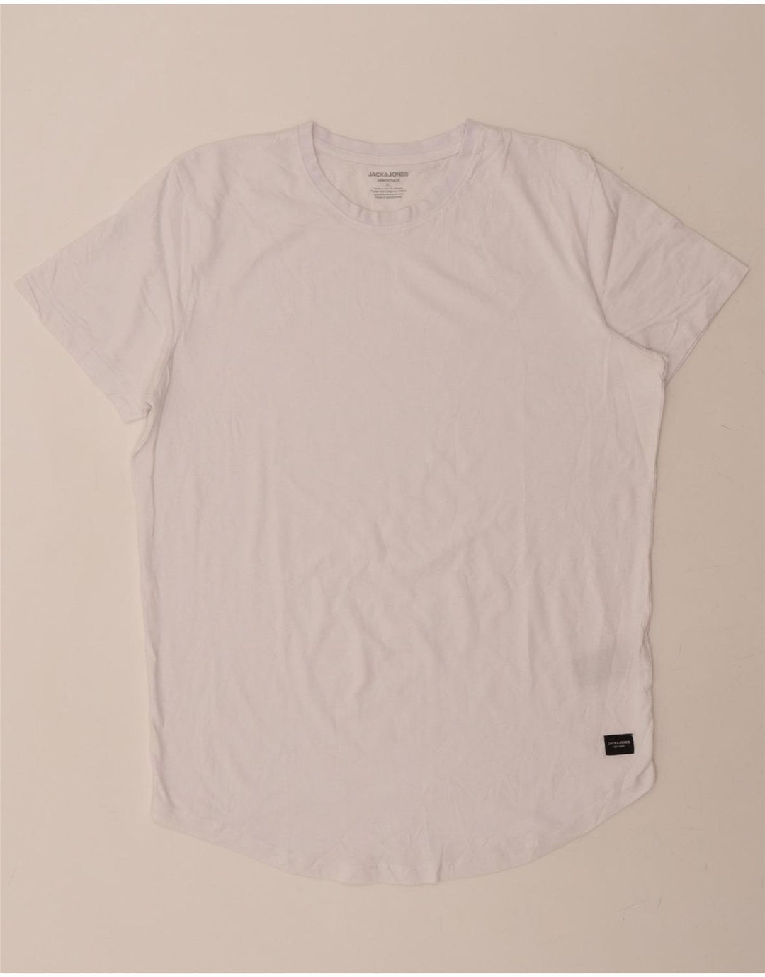 JACK & JONES Mens T-Shirt Top XL White Cotton Vintage Jack & Jones and Second-Hand Jack & Jones from Messina Hembry 