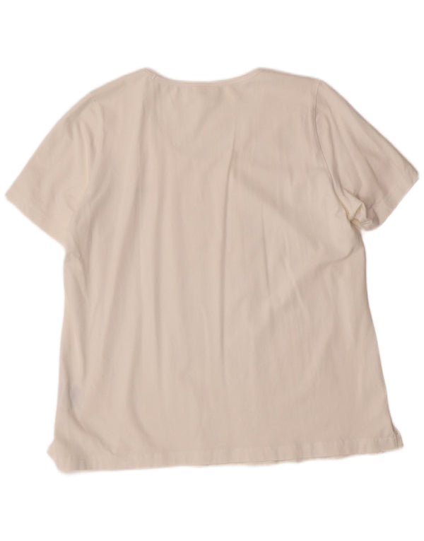 T-shirt damski CHAMPION Comfort Fit Top UK 20 2XL Biała bawełna