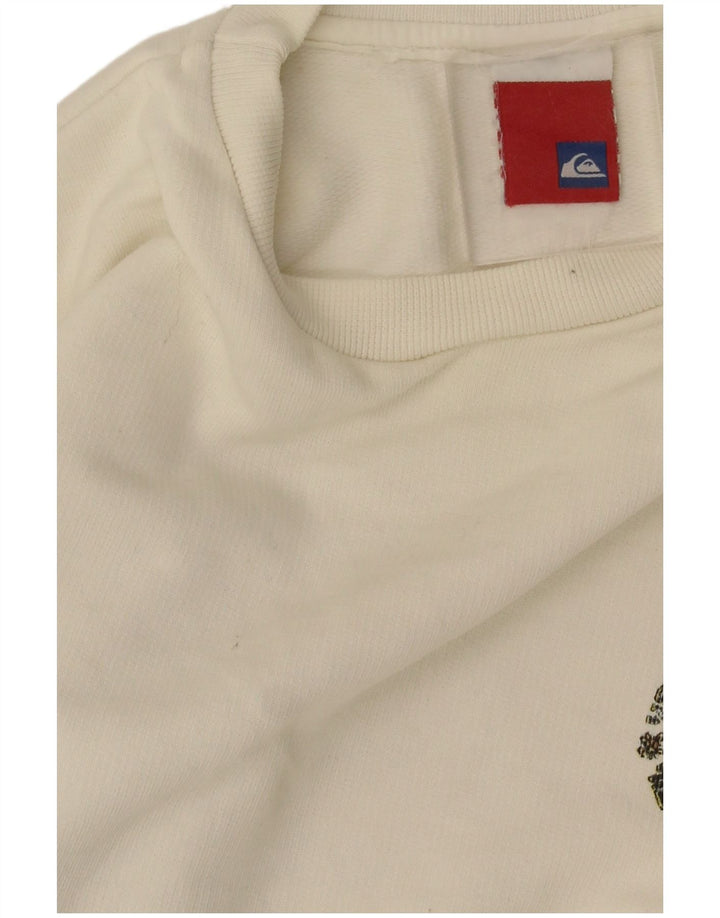 Bluza chłopięca Quiksilver z grafiką, 11-12 lat, biała