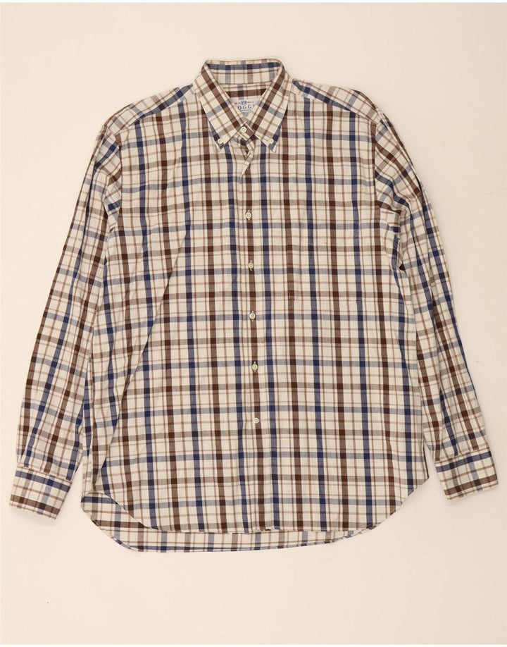 BOGGI Mens Shirt Size 41 16 Large Multicoloured Check Cotton
