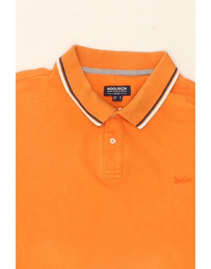 WOOLRICH Mens Polo Shirt Medium Orange Cotton Vintage Woolrich and Second-Hand Woolrich from Messina Hembry 