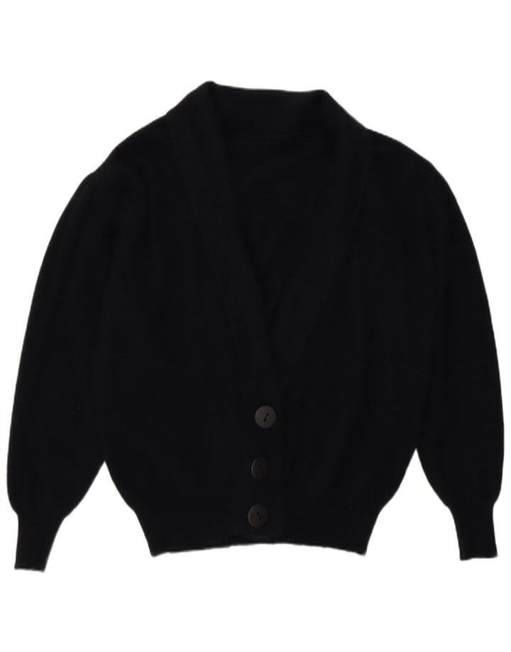 Sweter damski w stylu vintage, rozpinany, UK 16, duży, granatowy