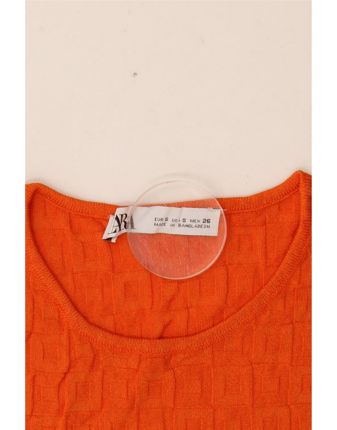 Damski krótki top Zara UK 8 Small Orange Wiskoza