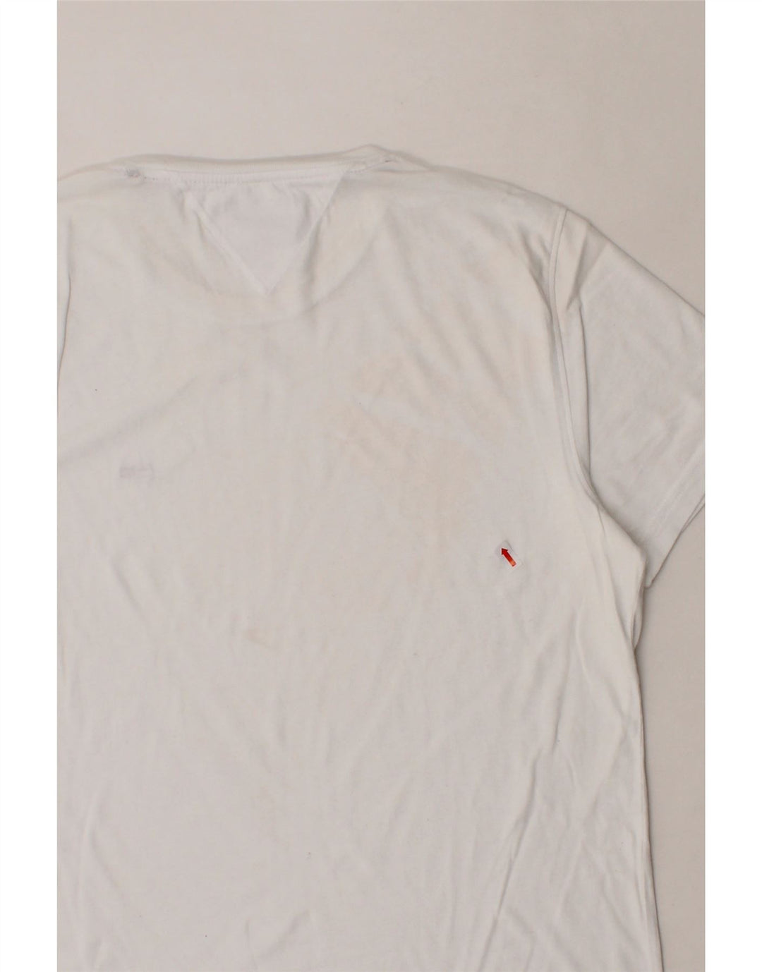 TOMMY HILFIGER Mens T-Shirt Top Medium Off White Cotton Vintage Tommy Hilfiger and Second-Hand Tommy Hilfiger from Messina Hembry 