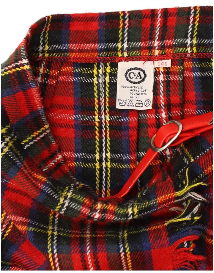 Damska spódnica kopertowa C & A W24 XS w czerwoną kratę, akryl