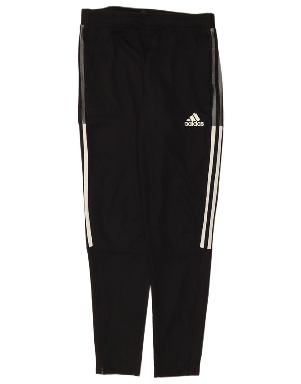 Damskie spodnie dresowe Adidas Aeroready UK 10, małe, czarne, poliestrowe