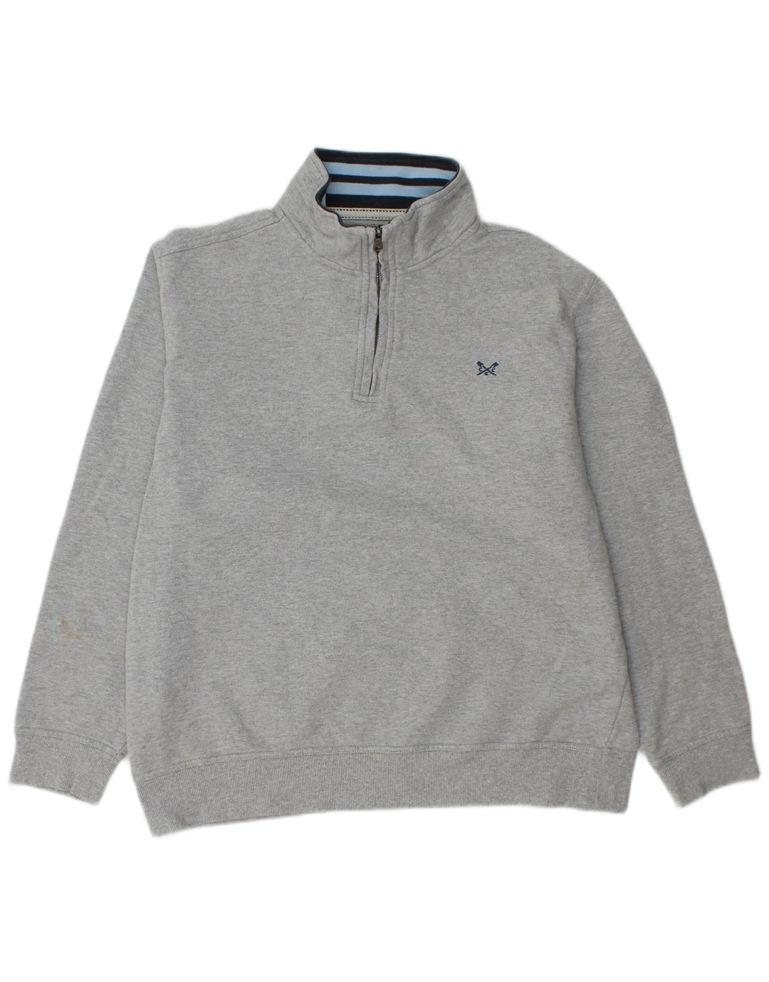 CREW CLOTHING Damska bluza z zamkiem błyskawicznym, UK 20 2XL, szara bawełna