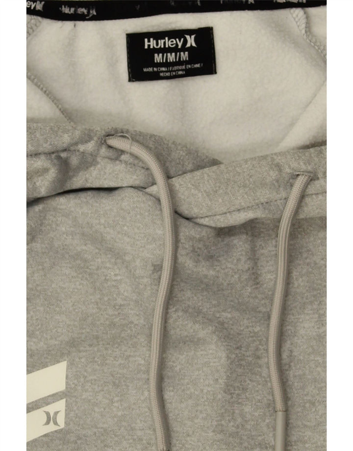 HURLEY Mens Hoodie Jumper Medium Grey Polyester Vintage Hurley and Second-Hand Hurley from Messina Hembry 