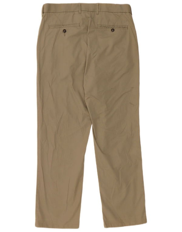 Męskie spodnie chino o regularnym kroju Marks & Spencer W32 L29, bawełna khaki