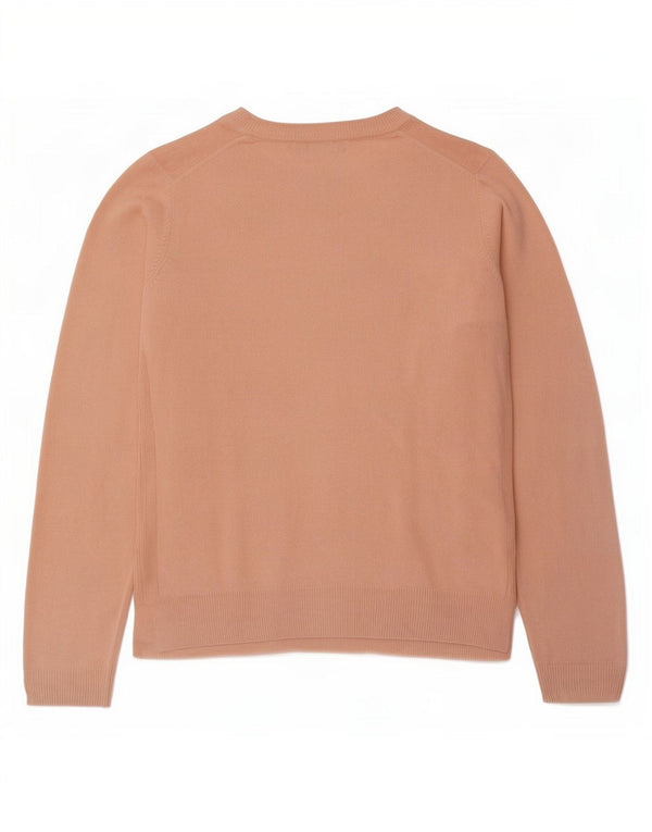 Marks & Spencer Damski sweter z dekoltem w łódkę UK 12 Średni różowy akryl
