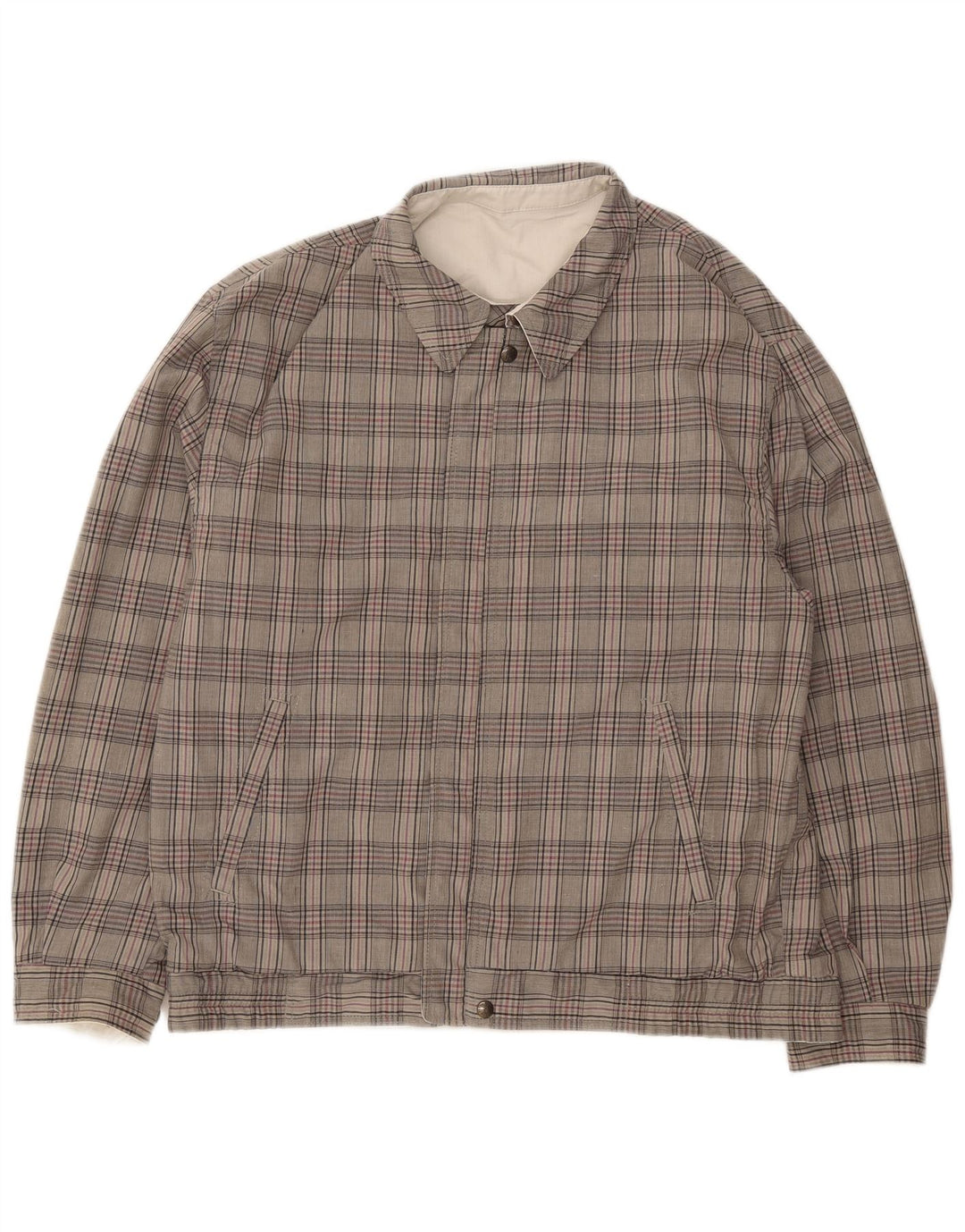 FACIBA Mens Reversible Jacket IT 50 Large Grey Polyester