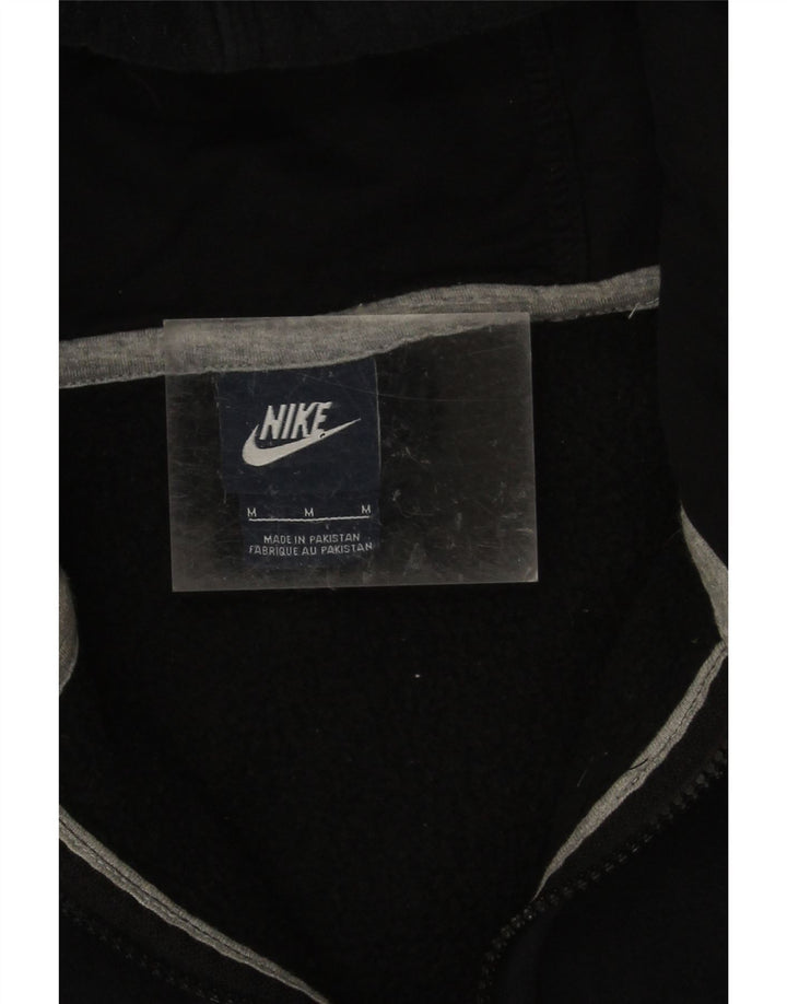 Męski sweter z kapturem i zamkiem błyskawicznym Nike, średni czarny, bawełniany