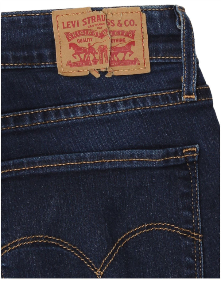 Damskie dżinsy Levi's 720 z wysokim stanem Bootcut W30 L30 Granatowa bawełna