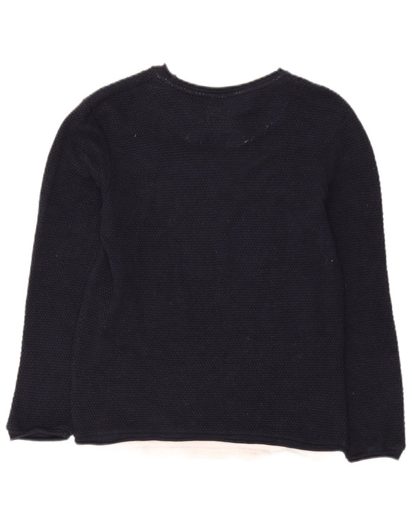 Męski sweter z okrągłym dekoltem Zara, średni granat