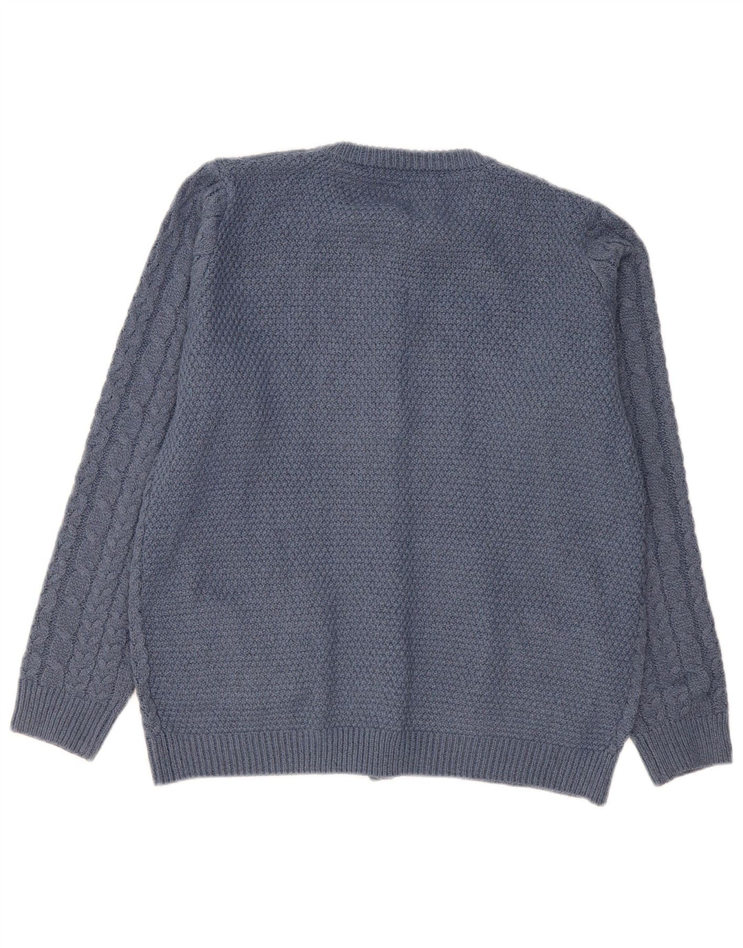 Sweter damski o luźnym kroju w stylu vintage, UK 14, średni niebieski poliester
