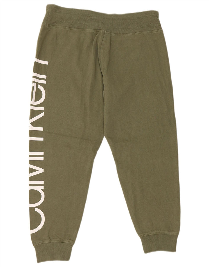 Damskie spodnie dresowe CALVIN KLEIN z grafiką Joggers UK 14 Medium Khaki
