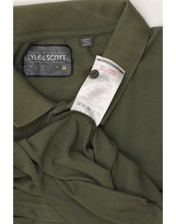 Męska koszulka polo Lyle & Scott 2XL, zielona bawełna