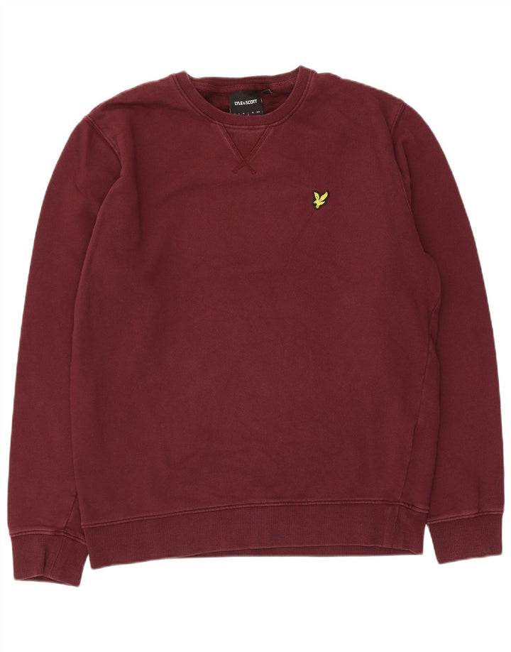 Męska bluza dresowa Lyle & Scott, duża, bordowa, bawełniana