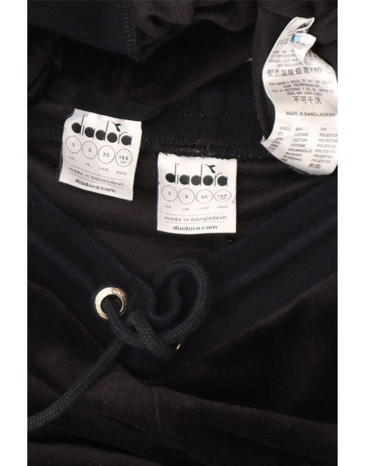 Dres damski DIADORA Oversize welurowy, pełny, UK 10, mały, czarny