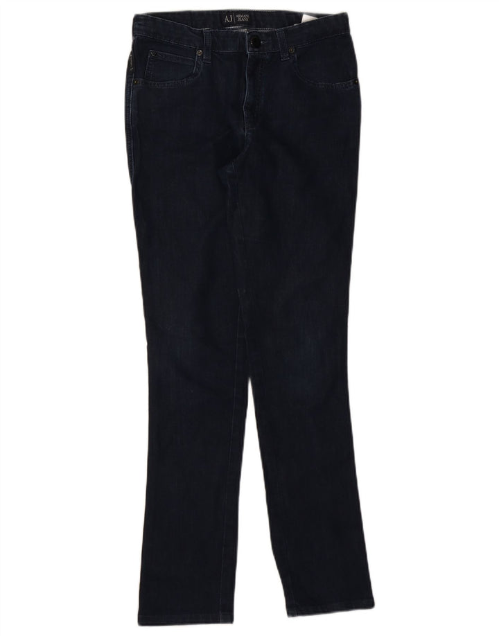 Damskie jeansy Armani Slim W30 L29 Granatowe bawełniane