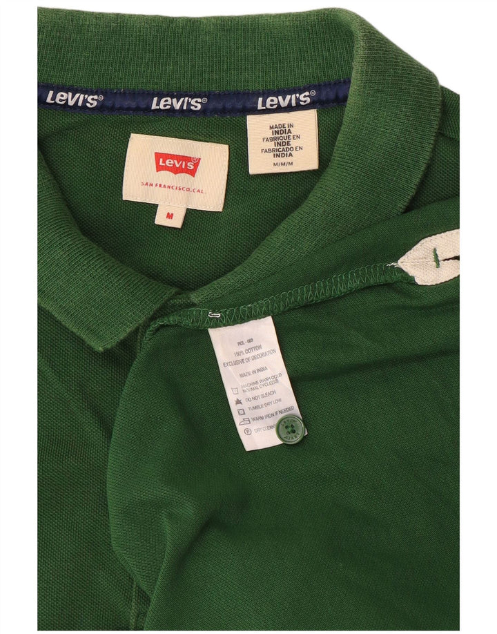 Męska koszulka polo Levi's, średnia, zielona bawełna